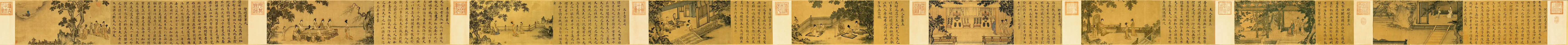 Illustrations of the Ladies' Classic of Filial Piety (detail), Song dynasty, depicting the section "Serving One's Parents-in-Law".[7]