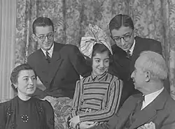 Mevhibe with her husband and their three survived children, from left Ömer, Özden and Erdal.