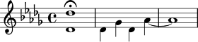 Sheet music of the Intel Spiral, a melody consisting of a chord followed by four notes