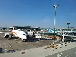 A boarding gate at Terminal 1