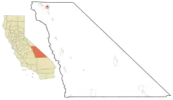 Location in Inyo County and the U.S. state of California