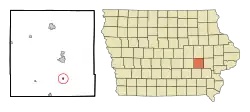 Location of Parnell, Iowa