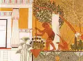 Ancient wall painting in Egypt