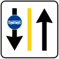 Bus lane on urban road