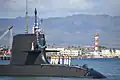 JS Hakuryū arriving at Pearl Harbor on 6 February 2013.