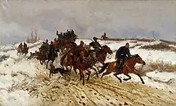 Józef Chełmoński, Hunting (1882)