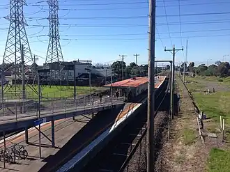 Southbound view of Platform 2, December 2018