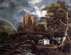 The Jewish Cemetery by Jacob van Ruisdael with the ruins of Egmond Abbey
