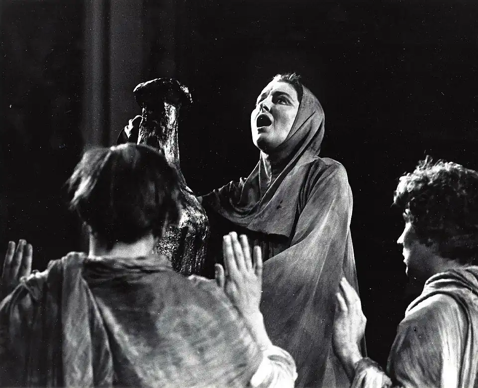 Jacqueline Brookes in The Persians Off-Broadway, 1970