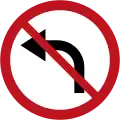 R27 No left turn