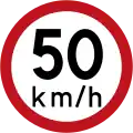 R33 Speed limit (50 km/h)
