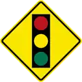 W15 Traffic signals ahead