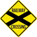 W20 Railway crossing ahead