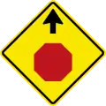 W27 Stop ahead
