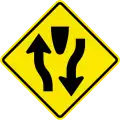 W30-1 Dual carriageway ahead