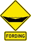W6-3-3 Ford. The supplementary plate with the inscription "FORDING" is optional.