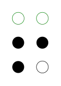 ⠖ (braille pattern dots-235)