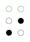 ⠔ (braille pattern dots-35)
