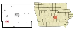 Location of Prairie City, Iowa