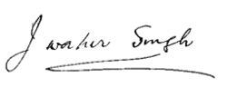 Jawahir's signature in black ink