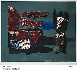 Untitled (monotype) 40 × 49&nbsp;cm, 1964