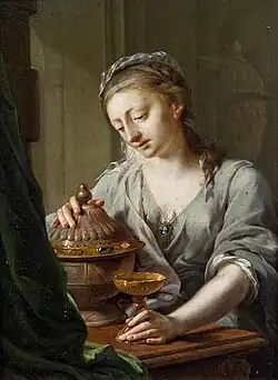 Johann Heinrich Tischbein, 1775&nbsp;CE, Portrait of Countess Augusta Reuss of Ebersdorf, Queen Victoria's grandmother, as Artemesia.