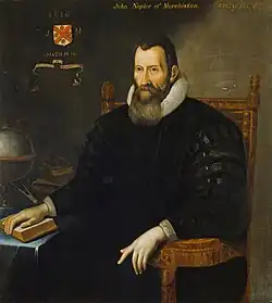 A baroque picture of a sitting man with a beard.