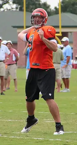 Skelton during a Cincinnati Bengals practice in the 2013 offseason