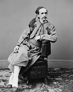 John Surratt in Papal Zouave uniform in Nantes, France, c. 1866–1867