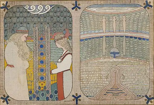 Courting of Aino and Aino Drowns Herself, Joseph Alanen [fi], 1908–1910