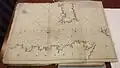 One of the charts inside Joseph's folio