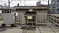 The former toilet block at the Ikebukuro end of the platform, March 2013