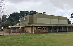 Brick building.