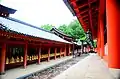 Corridors in the shrine complex