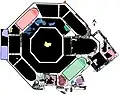 Octagonal plan of the church