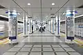 Tozai Line island platform in November 2023
