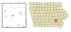 Location of Harper, Iowa