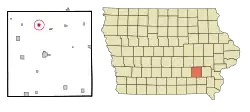 Location of Keswick, Iowa