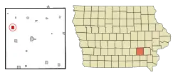 Location of What Cheer, Iowa