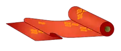 A diagram of an orange roll of fabric.