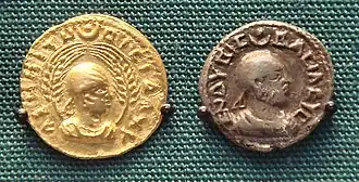 Aksumite currency depicting King Endubis of Aksum or Axum