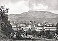 Kissingen about 1850, still with remains of the medieval fortification