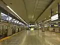 Tokyo Metro Hibiya Line platforms at the third floor, 2021
