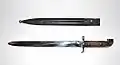 Knife bayonet m/1914 for m/1894-14 carbine (overall length 460&nbsp;mm/18.1&nbsp;in)