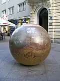 'Prizemljeno sunce'('The Grounded Sun', 1971) in downtown Zagreb, Bogovićeva street. Since 2004, it is a part of the installation Nine Views.