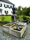 fountain near school and church