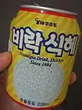A can of sikhye, produced by Korea Yakult