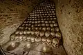 The pyramid constructed of the skulls