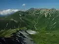 Mount Suisho seen from Mount Mitsumatarenge