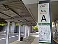 Entrance A of the station leading from the feeder bus stops